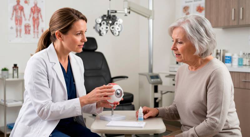 Patient talking with doctor